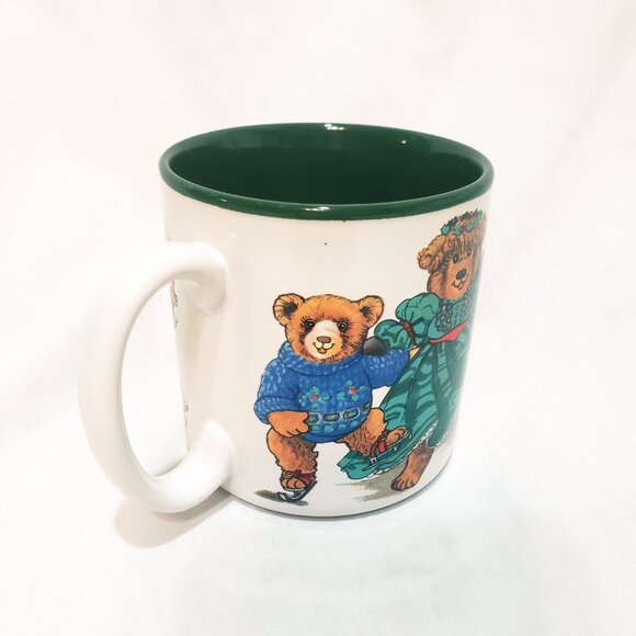 Merry Bears Teddy Bear Christmas Santa Coffee Mug 13 oz Cup Potpourri Designs - Picture 4 of 9